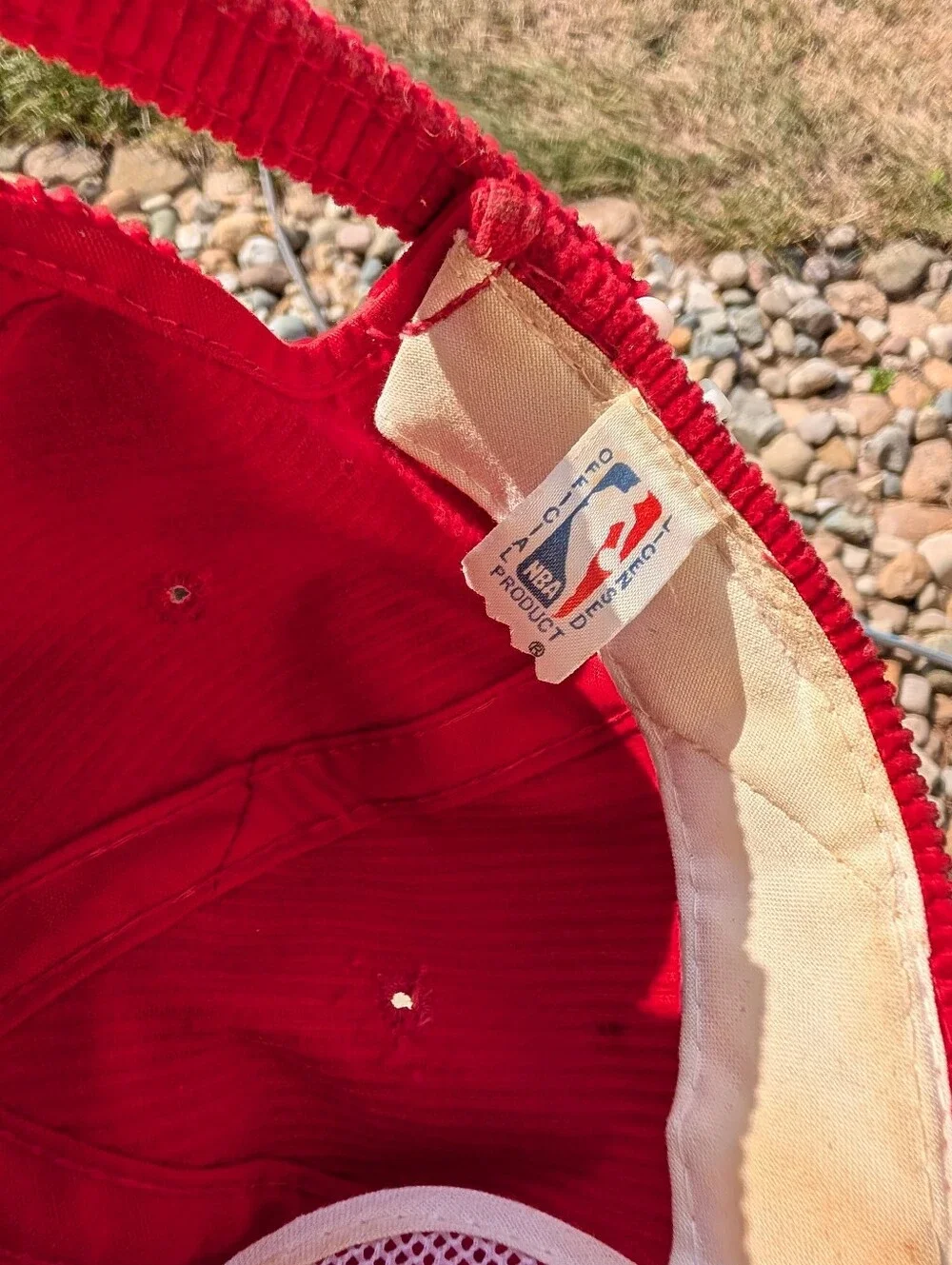 Rare Vintage Philadelphia Sixers Red White Corduroy Hat Retro NBA Snapback Vtg